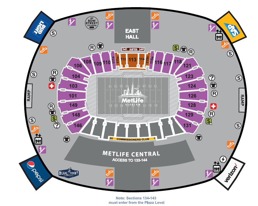 Meadowlands Seating Chart